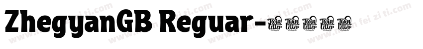 ZhegyanGB Reguar字体转换